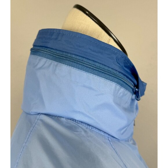 Columbia Womens Blue Windbreaker Jacket Size L Zip Water-Resistant Stowed Hood - Picture 15 of 16